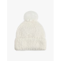 Koton Pon Pon Detaylı Peluş Bere Beyaz 6wak50147aa Beyaz