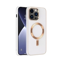 Teknomoda Apple Uyumlu iPhone 15 Pro Max Kılıf Magsafe Wireless Kablosuz Şarj Suni Deri Hibrit Kapak