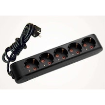 Viko 5'li Priz 3x1,5 mm Uzatma Siyah 9 MT