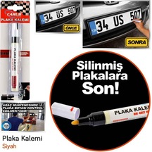 PLAKA YAZI KALEMİ - SİYAH RENK ÜST KALİTE ÇIKMAZ SU GEÇİRMEZ RUTU
