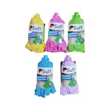 Suff Mikrofiber Havlu Mop Yedek Paspas, Vidalı, Orta Boy, Karma Renk 1 Adet Çok Renkli