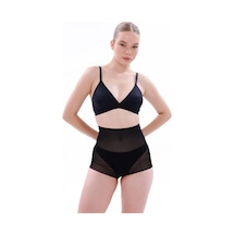 Ang Butik Siyah Mı 2706 Lazer Tül Toparlayıcı Slip Hayalet Külot Korse