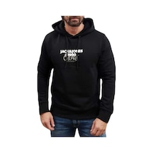 Jack & Jones Jack Jones Baskılı Erkek Sweatshirt 12266946 Siyah