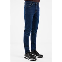 İmza Lacivert Gabardin 5 Cep Düz Paça Casual Slim Fit Pamuklu Denim Pantolon 1023255160 Lacivert