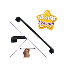 8 Adet Oval Marmara Kulp 224 Mm Siyah Mutfak Kulpu Çekmece Dolap Kapak Kulbu Metal Mobilya Dolabı Kulpları