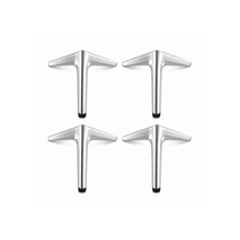 Aydos 4 Adet 15 Cm Krom Metal Mobilya Ayağı Dayanıklı Şık Koltuk Dolap Sehpa Ayağı Modern Tasarım 6395751