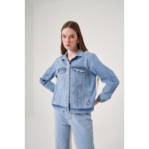 Oe25y939709 Omelya Denim Kot Ceket Mavi