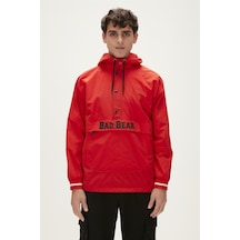 Bad Bear Hurricane Windbreaker Crimson Red Kırmızı Kanguru Cep Erkek Rüzgarlık-kırmızı Kırmızı