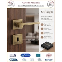 Sofuoğlu Anka Rozetli Kapı Kolu - Antik Sarı - Oda