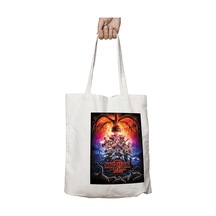 Art Hediye Stranger Things Sezon Posteri İki Tarafı Kalıcı Baskılı Yıkanabilir Okul Plaj Omuz Bez Çantası Çok Renkli