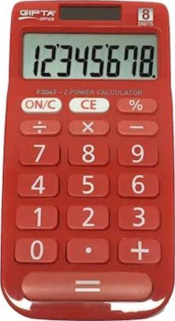 Hesap Makinası Kırmızı Renkli Küçük Diğer