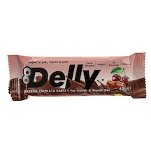 Delly Şekersiz Çikolata Kaplı Yer Fıstıklı & Vişneli Bar 40 G