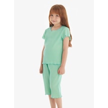 Kız Çocuk Pijama Takımı 60567 - Yeşil Yeşil