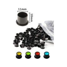 250 Adet - 11 Çap Ayaklı Pota Siyah Küçük Boy Pigment Kabı - Dövme Potası