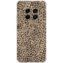 Realme 12 4g -12 Plus Uyumlu Leopar Tasarımlı Baskılı Silikon Kılıf Renkli