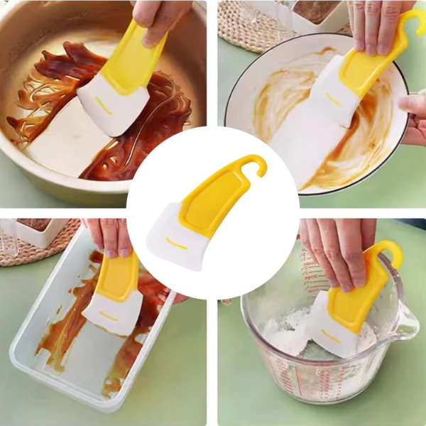 Silikon Uçlu Bulaşık Temizleme Kazıyıcı Spatula Çok Renkli