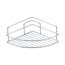 Metal Tel Köşe Şampuanlık Tekli 22X22 Çok Renkli