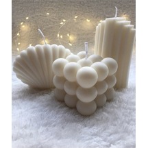 3lü Dekoratif Kokulu Mum Set Bubble Istiridye Buz Dağı 001