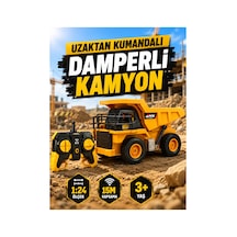 Uzaktan Kumandalı Damperli Kamyon Şarjlı, Gerçekçi Kamyon Hareketi Sarı