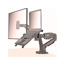 Nb F160+fp Gazlı Çift Kol North Bayou 17 30 Monitör 10 17 Dizüstü Bilgisayar Uyumlu Vesa Masa Standı