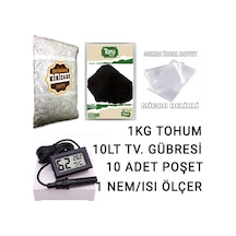 Kültür Mantarı Başlangıç Seti 1 Kg Tohum + Nem Ölçer + 10 Lt Activator 10 Adet Micro Delikli Torba