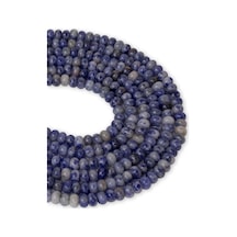 6 x 4 MM Sodalit Taşı Dizi Gümüş