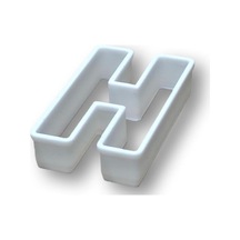 Plastik Kurabiye Kalıbı Büyük Harf H Çok Renkli