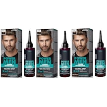 Power Men Anti-grey Toner 3ü1arada Saç Sakal Bıyık 04 Doğal Kahverengi 3 Adet
