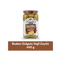 Badem Dolgulu Yeşil Zeytin 450 Gr Cam Kavanoz