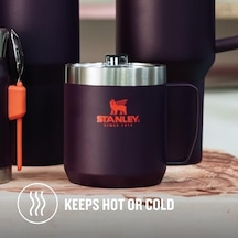 Classic Legendary Camp Mug Paslanmaz Çelik Termos Bardak, Mürdüm Plum , 0.35 Litre Açık Beyaz
