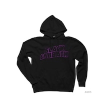 Black Sabbath Outline Siyah Kapşonlu Sweatshirt Hoodie Siyah