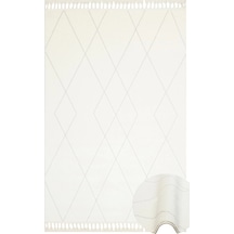 Urban 02 White Etnik Desenlere Sahip Hav Toz Vermez Yumuşak Dokulu Modern Halı