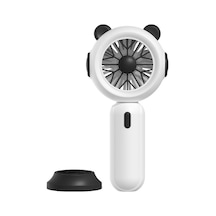 1117a Mini El Tipi Vantilatör 3 Hız Ayarlanabilir Yaz Soğutma Fanı Tabanlı - Siyah+beyaz Siyah+beyaz