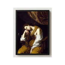 Rönesans Gentileschi Melankolik Azize Magdalena Çerçevesiz Poster 21x30 Cm A4 Tablo Rönesans