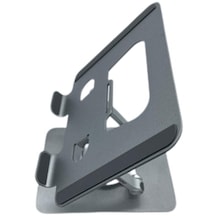 Axya Tablet Standı 360 Derece Metal Çok Fonsiyonlu - Gümüş