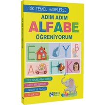 Adım Adım Alfabe Öğreniyorum - Dik Temel Harflerle- Sen Yayınları