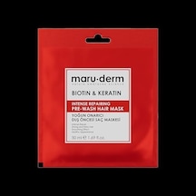 Maru.derm Duş Öncesi Saç Maskesi, Biotin Ve Keratin, Yoğun Onarıcı, 50 Ml