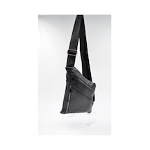 Nahitatyana Erkek Hakiki Deri Siyah Crossbody Çanta Siyah - 172991441 Siyah
