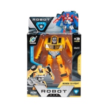Can Oyuncak Kutulu Robota Dönüşebilen Araba Sarı T3988399223n1-1
