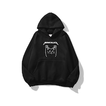 Startmore Unisex Meowtallica Sweatshirt Siyah Siyah