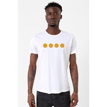 Squid Game Dalgona Candy Beyaz Erkek Bisikletyaka Tshirt 001