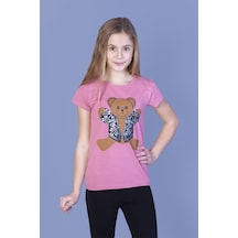 Toontoy Kids Toontoy Kız Çocuk Ayıcık Baskılı Tişört Gülkurusu Toontoy Kids Toontoy Kız Çocuk Ayıcık Baskılı Tişört Gülkurusu