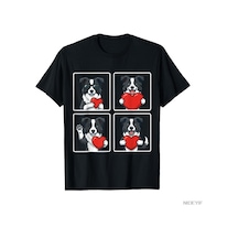 Flood Of Style Komik Border Collie Fotoğraf Kabini Köpek Sevgilisi Sevgililer Günü T-shirt Erkekler Kadınlar Siyah