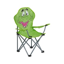 Timsah Figürlü Katlanır Çocuk Oyun Kamp Piknik Plaj Sandalyesi Yeşil
