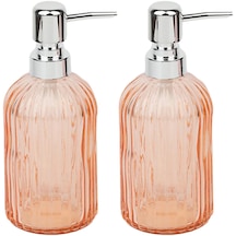 Suntek 2 Adet Cam Sabunluk Dispenseri Mutfak Çamaşır Turuncu Turuncu