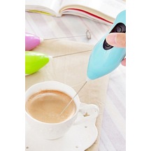 Kahve Köpürtücü Pilli Mini Mixer Kahve Süt Köpürtücü Karıştırıcı Cappucino Mikser Plastik Tekli Beli Diğer