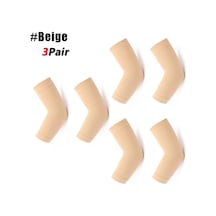 Xuweiwei Beige 3 Çift Kadın Nefes Alabilir Dirsek Kolçuğu