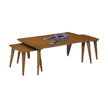 Orta Sehpa Osm Servisli Model Sehpa Parlak Ceviz Ahşap Kayın Torn