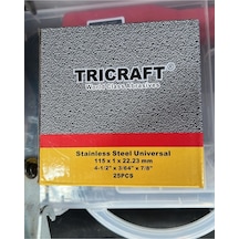 Profekipman 25 Adet Tricraft Inox Kesici Taş Metal Kesme 115x1.0x22mm