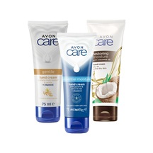 Avon Care Gliserin & Badem Sütü + Hindistan Cevizi Yağı + Vanilya Özlü El Kremi 3 x 75 ML
